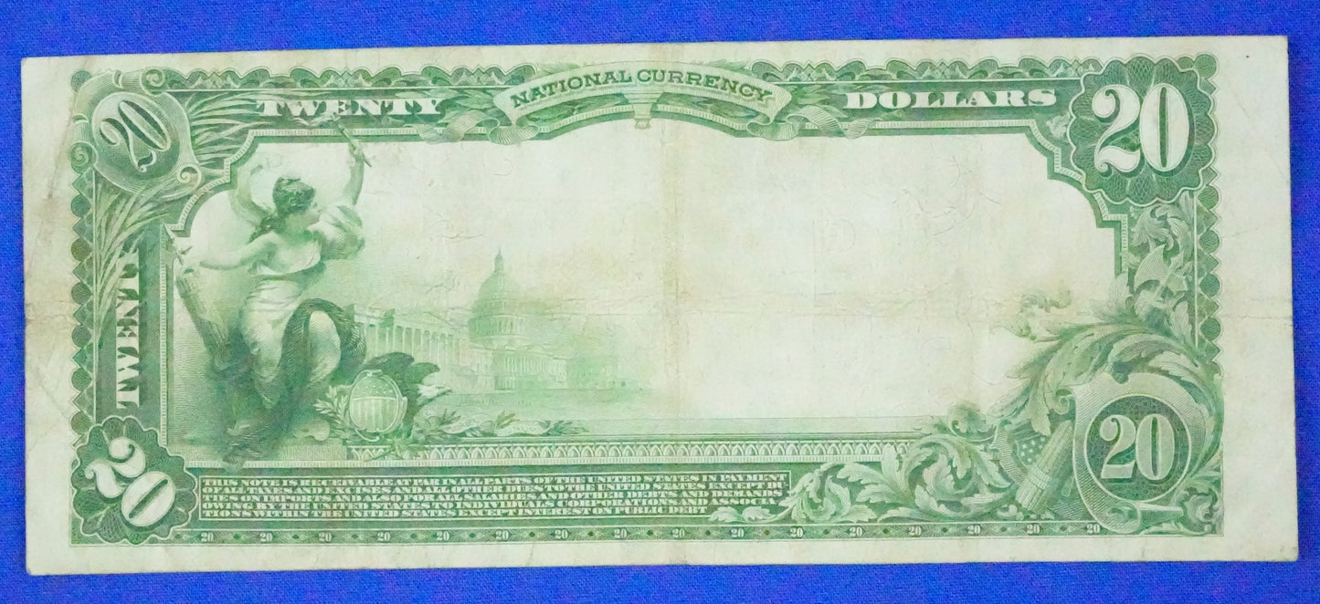 1902 $20 National Bank Note - Greensboro, NC - American Exchange Nat. Bank (103)