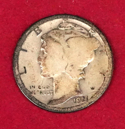 1921 Mercury Dime - RAW (110)