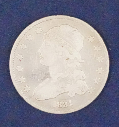 1831 Capped Bust Quarter - Harshly Cleaned (111)