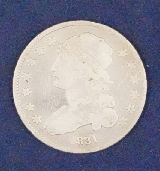 1831 Capped Bust Quarter - Harshly Cleaned (111)