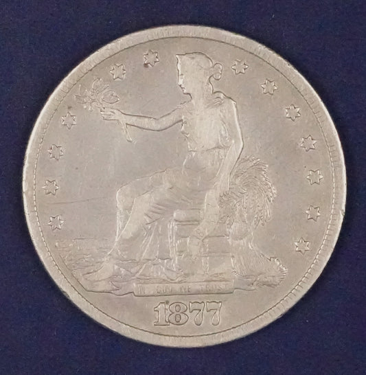 1877 US Trade Dollar - Raw - Cleaned (112)