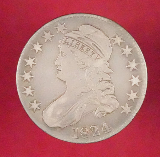 1824 Capped Bust Half Dollar - RAW (113)