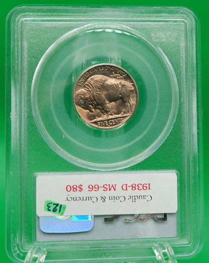 1938-D Buffalo Nickel MS 66 PCGS (123)