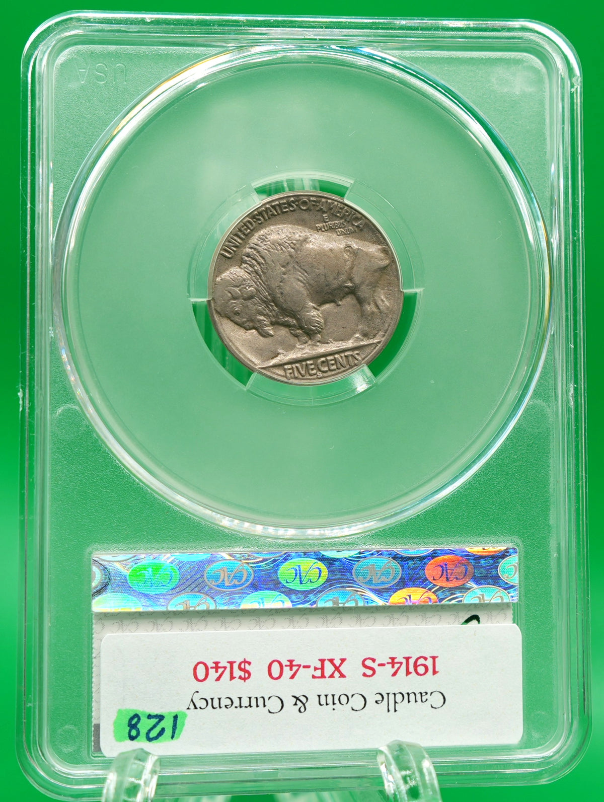 1914-S Buffalo Nickel XF 40 CAC (128)