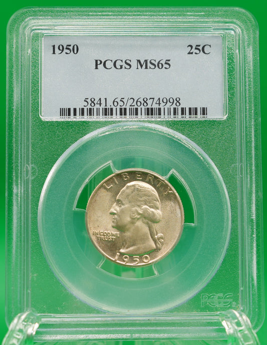1950 Washington Quarter MS 65 PCGS (139)