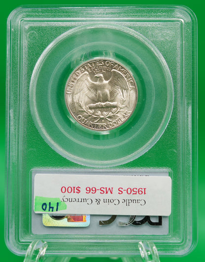 1950-S Washington Quarter MS 66 PCGS (140)