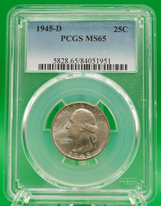 1945-D Washington Quarter MS 65 PCGS (143)
