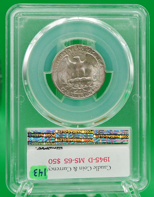 1945-D Washington Quarter MS 65 PCGS (143)