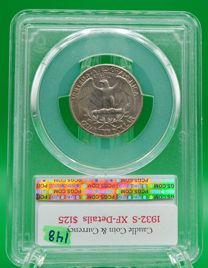 1932-S Washington Quarter Cleaned XF Detail PCGS (148)