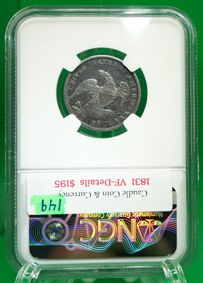 1831 Capped Bust Quarter VF Details Cleaned NGC (149)