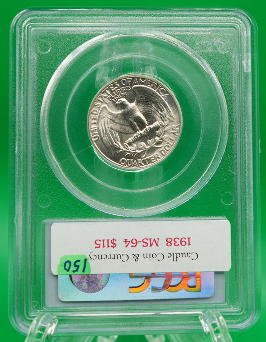 1938 Washington Quarter MS 64 PCGS (150)