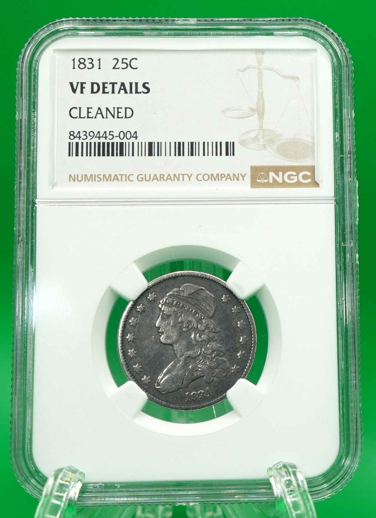 1831 Capped Bust Quarter VF Details Cleaned NGC (149)