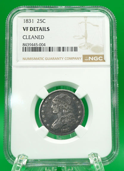1831 Capped Bust Quarter VF Details Cleaned NGC (149)