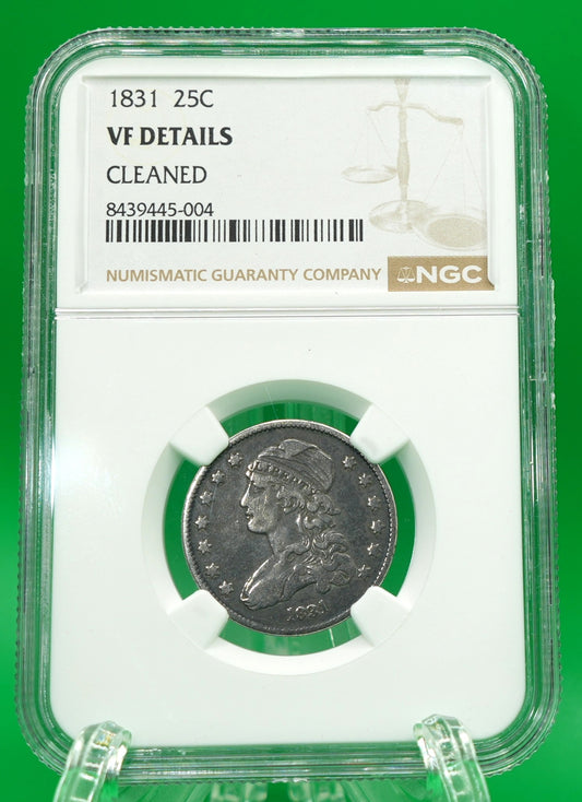 1831 Capped Bust Quarter VF Details Cleaned NGC (149)