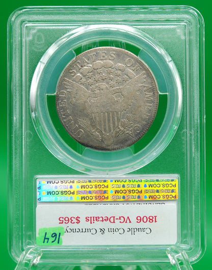 1806 Draped Bust Half VG Details Cleaned Pointed 6, Stem PCGS (164)