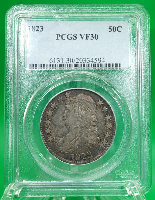 1823 Capped Bust Half VF 30 PCGS (165)
