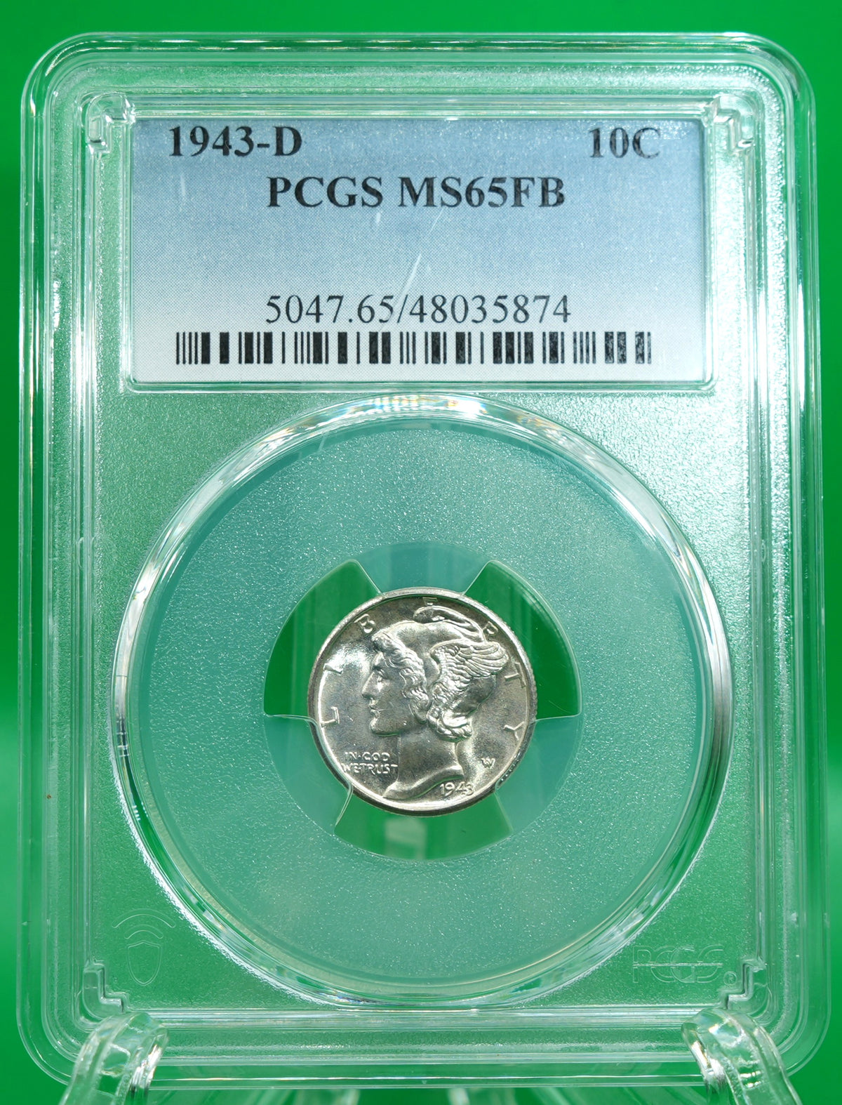 1943-D Mercury Dime MS 65 FB PCGS (174)