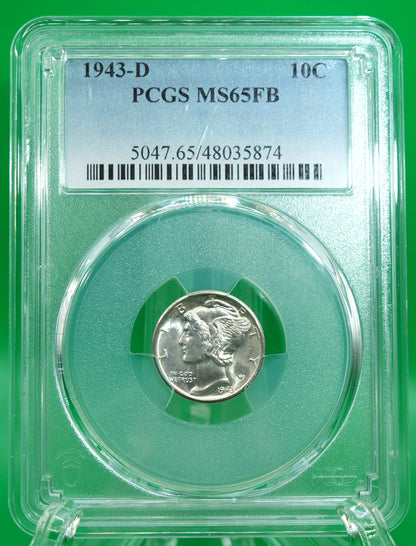 1943-D Mercury Dime MS 65 FB PCGS (174)