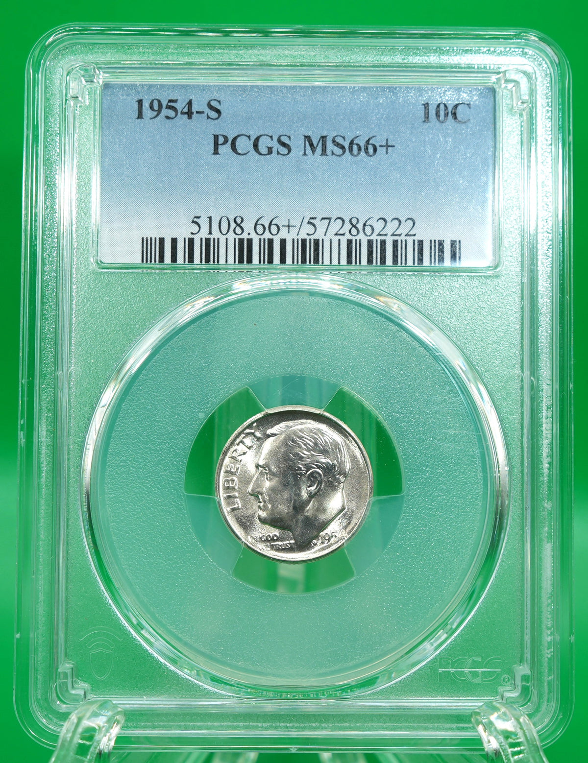 1954-S Roosevelt Dime MS 66+ PCGS (177)
