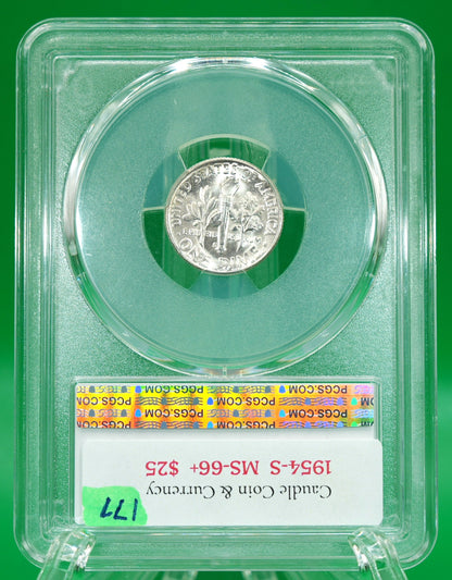 1954-S Roosevelt Dime MS 66+ PCGS (177)