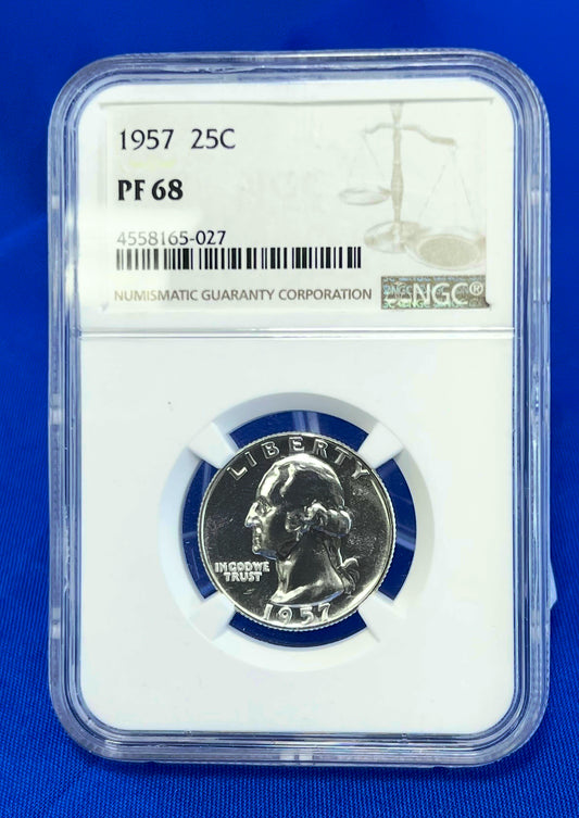 1957 25c Proof 68 NGC (7)