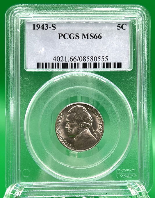 1943-S Jefferson Nickel MS 66 PCGS (118)