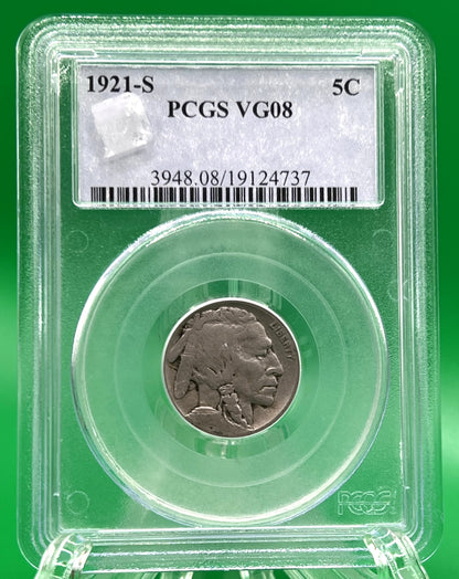1921-S Buffalo Nickel VG 08 PCGS (119)