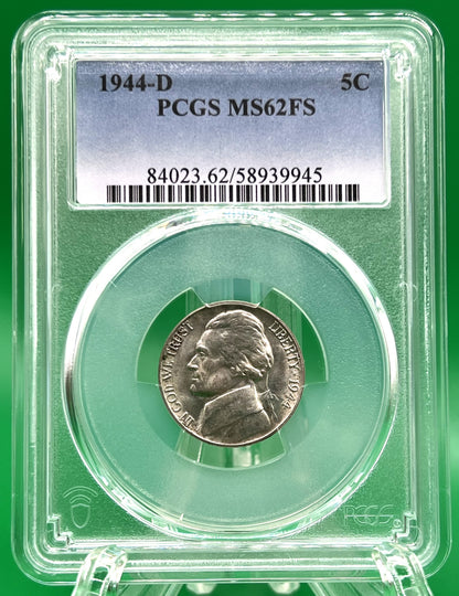 1944-D Jefferson Nickel MS 62 FS PCGS (120)