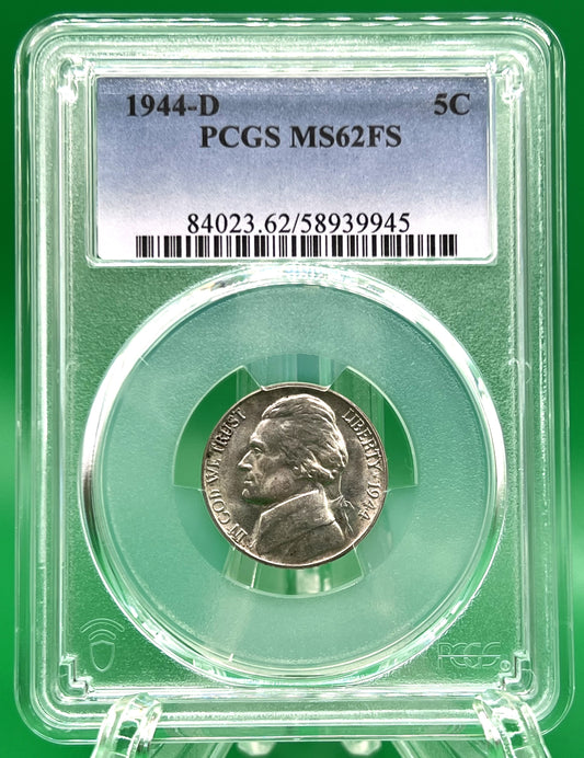 1944-D Jefferson Nickel MS 62 FS PCGS (120)